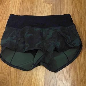 COPY - Lululemon shorts green camo worn once!